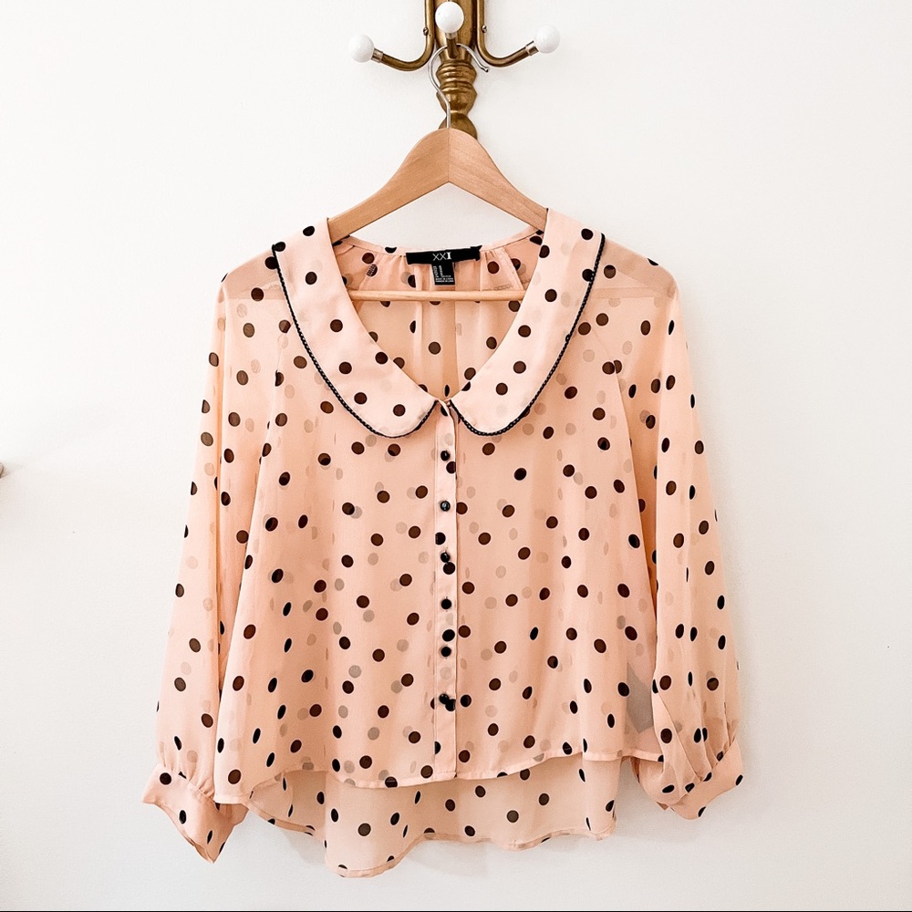F21 Polka Dotted Blouse